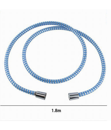 Tubo Laccio Flessibile Doccia Ricambio 1,8 Mt Laccio Pvc Rivestimento Blu 87297