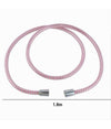 Tubo Laccio Flessibile Doccia Ricambio 1,8 Mt Laccio Pvc Rivestimento Rosa 87294