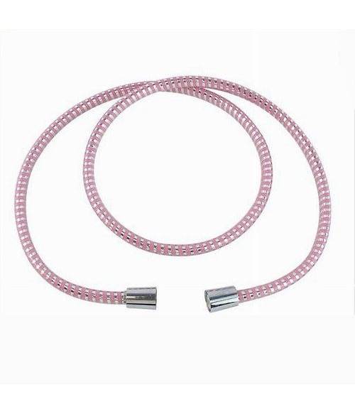 Tubo Laccio Flessibile Doccia Ricambio 1,8 Mt Laccio Pvc Rivestimento Rosa 87294