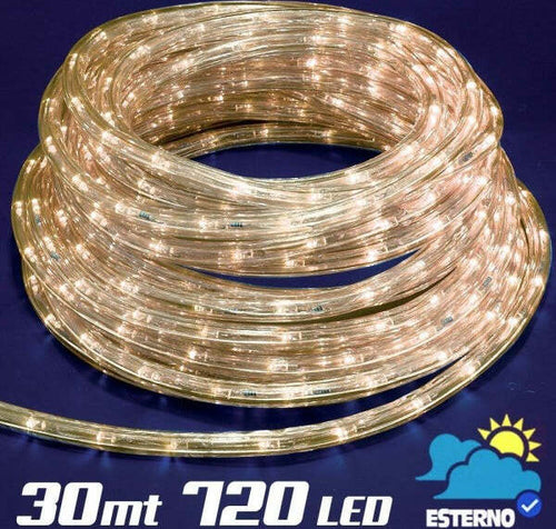 Tubo-Luminoso-30-Metri-Led-Bianco-Caldo-720-Luci-Per-Interno-E-Per-Esterno