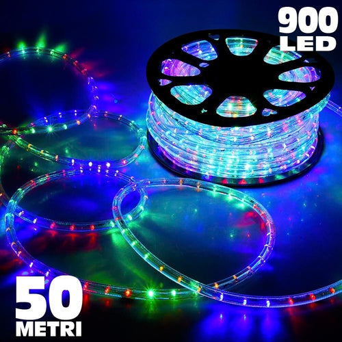 TUBO LUMINOSO 50 METRI MULTICOLORE PER USO ESTERNO CON CONTROLLER 8 GIOCHI LUCE  Trade Shop italia - Napoli, Commerciovirtuoso.it