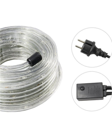 Tubo Luminoso A Led 360 Luci Bianco Freddo 20 Metri Per Uso Esterno + Controller