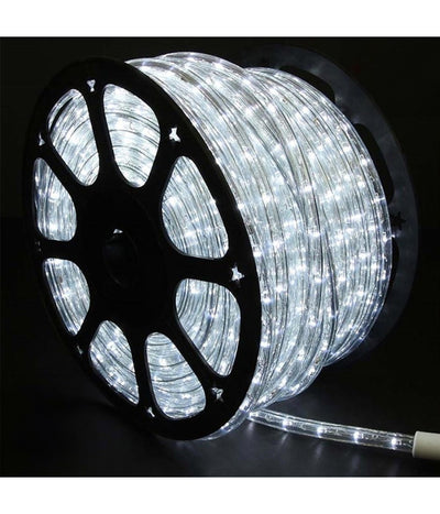 Tubo Luminoso Led 50 Metri Bianco Freddo Per Uso Esterno Controller 8giochi Luce