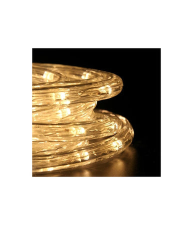 Tubo Luminoso Natalizio 10 Metri Led Bianco Caldo Con Controller 8 Funzioni