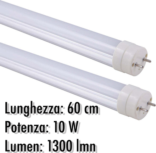 TUBO NEON A LED T8 10 W WATT 1300 LMN CON COPERTURA OPACA DA 60 CM LUCE BIANCA  Trade Shop italia - Napoli, Commerciovirtuoso.it