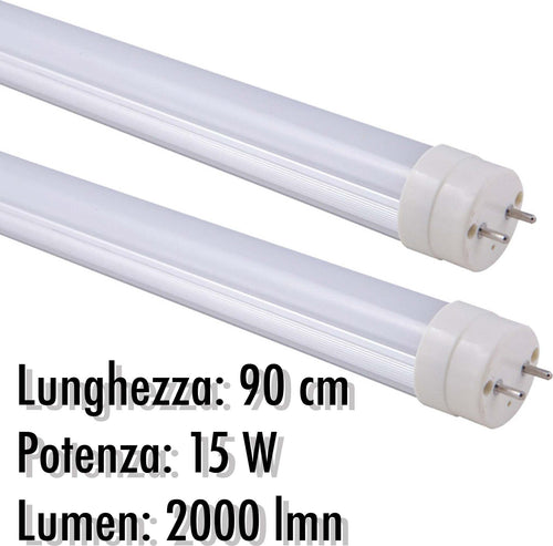 TUBO NEON A LED T8 15 W WATT 2000 LMN CON COPERTURA OPACA DA 90 CM LUCE BIANCA  Trade Shop italia - Napoli, Commerciovirtuoso.it