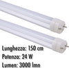 TUBO NEON A LED T8 24 W WATT 3000 LMN CON COPERTURA OPACA DA 150 CM LUCE BIANCA  Trade Shop italia - Napoli, Commerciovirtuoso.it
