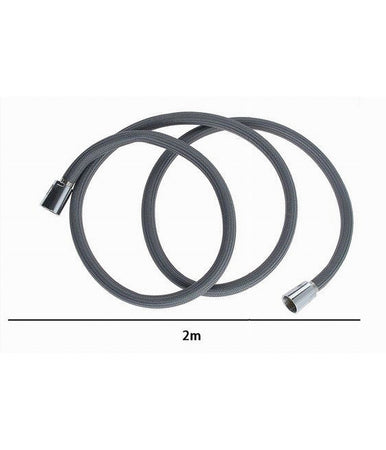 Tubo Per Doccia Flessibile 2 Metri Grigio 200 Cm Bagno Laccio Doccetta Box 87286