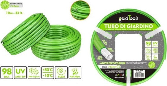 Tubo-Per-Giardino-Irrigazione-In-Pvc-Verde-Pompa-Acqua-10metri-33ft-ø6.5mm-57511