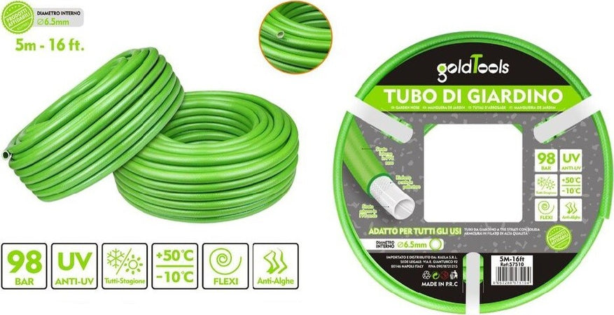 Tubo Per Giardino Irrigazione In Pvc Verde Pompa Acqua 5 Metri 16ft Ø6.5mm 57510 Giardino e giardinaggio/Attrezzi da giardino e attrezzature per l'irrigazione/Attrezzature per l'irrigazione/Pompe e accessori/Tubi per irrigazione Trade Shop italia - Napoli, Commerciovirtuoso.it