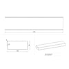 Tubo rettangolare per cappa BV2291200 220x90 mm. 1,2 mt.