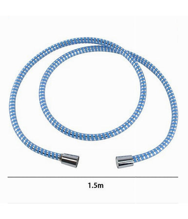 Tubo Ricambio Laccio Flessibile Doccia 1.5 Mt Laccio Pvc Rivestimento Blu 87296