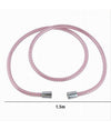 Tubo Ricambio Laccio Flessibile Doccia 1.5 Mt Laccio Pvc Rivestimento Rosa 87293