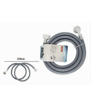 Tubo Scarico Carico Per Lavatrice Lavastoviglie Con Curva Raccordo Pipa 2.5mt 59051
