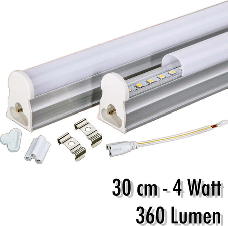 TUBO T5 NEON LED 4 W WATT 30 CM 360 LUMEN PER USO INTERNO LUCE BIANCA PLAFONIERA  Trade Shop italia - Napoli, Commerciovirtuoso.it