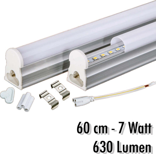 TUBO T5 NEON LED 7 W WATT 60 CM 630 LUMEN PER USO INTERNO LUCE BIANCA PLAFONIERA  Trade Shop italia - Napoli, Commerciovirtuoso.it
