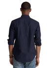 Ralph Lauren Camicia Uomo Button-down Tinta Unita Slim Fit Feather Weight Twill Camicia Polo Maniche Lunghe Pony Ricamato