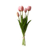 Mazzo 5 tulipani in gomma per decorazione ambienti h 39 cm