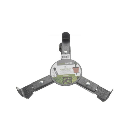 Carrello in metallo tondo con ruote per vasi e piante regolabile 30 cm