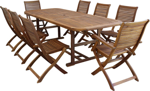 TURRIS---set-tavolo-da-giardino-allungabile-180/240x100-compreso-di-6-sedie-e-2-poltrone-in-legno-massiccio-di-acacia-Marrone-Milani-Home