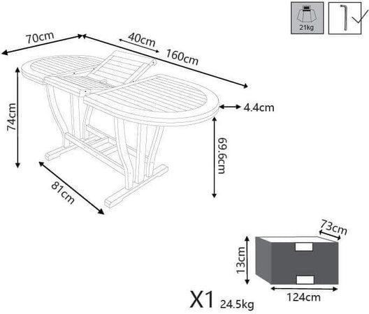 TURRIS---tavolo-da-giardino-allungabile-in-legno-massiccio-di-acacia-120/160x70-Marrone-Milani-Home