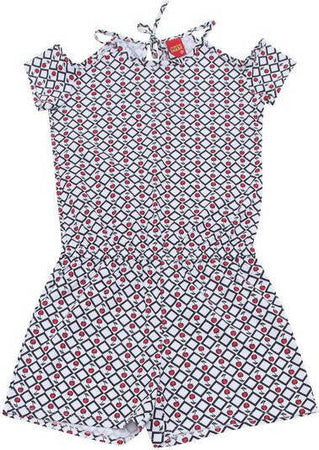Tuta Bambina Estiva Completo Bianco Rosso Ciliegie 100% Cotone Estivo Bimba Mono Pezzo Estate Shorts Canotta Completino tutina Piccole Canaglie - Tropea, Commerciovirtuoso.it