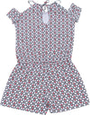 Tuta Bambina Estiva Completo Bianco Rosso Ciliegie 100% Cotone Estivo Bimba Mono Pezzo Estate Shorts Canotta Completino tutina Piccole Canaglie - Tropea, Commerciovirtuoso.it
