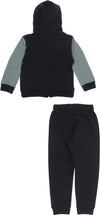 Tuta Bambino Completo 100% Cotone Felpa con Cappuccio Nera Verde Brooklyn + Pantalone Tuta Nero Elastico Completino Sport Bimbo TUTA Piccole Canaglie - Tropea, Commerciovirtuoso.it