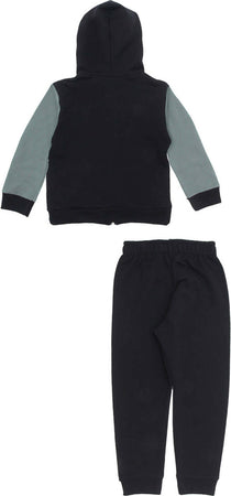 Tuta Bambino Completo 100% Cotone Felpa con Cappuccio Nera Verde Brooklyn + Pantalone Tuta Nero Elastico Completino Sport Bimbo TUTA Piccole Canaglie - Tropea, Commerciovirtuoso.it