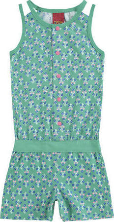 Tuta Completo All Over Bimba Tutina Coordinata Pantaloni Corti Canotta Bambina Verde Acqua Rosa Micro Fantasia Completino Fashion 100% Cotone tutina Piccole Canaglie - Tropea, Commerciovirtuoso.it