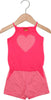 Tuta Estiva Bimba Rosa 100% Cotone Salopette Estiva Mono Pezzo Rosa Righe Cuore Tutina Estiva Canottiera Pantaloni Corti Bambina tutina Piccole Canaglie - Tropea, Commerciovirtuoso.it