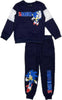 Tuta-Sonic-Bambino-Da-3-A-7-Anni-Interno-Leggero-Felpato-Completo-Felpa-E-Pantalone