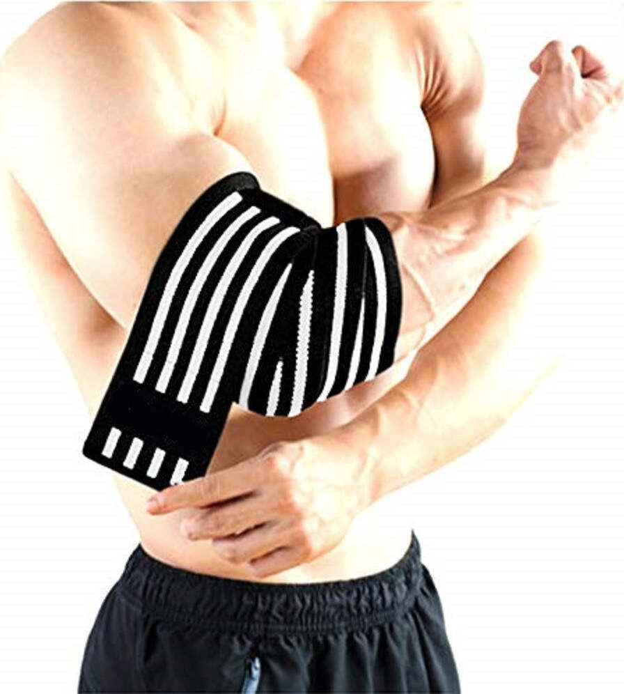 Gomitiere Sportive A Compressione 2 Pezzi – Fascia Per Epicondilite E Tendinite – Taglia L