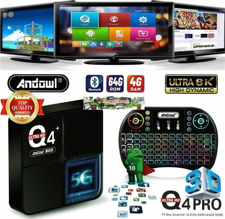 Tv Box Hdmi Bluetooth 4gb Ram 64gb Rom 6k Ultra Hd Trasforma Tv Android Tv Q4pro Elettronica/Home Cinema TV e video/Dispositivi per lo Streaming/Client Streaming Trade Shop italia - Napoli, Commerciovirtuoso.it