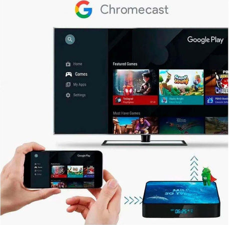 Tv Box Q5gmini Ultra 6k Hd 4g Ram + 64g Wi-fi Android 10 Smart Tv Box Tastiera Elettronica/Home Cinema TV e video/Dispositivi per lo Streaming/Client Streaming Trade Shop italia - Napoli, Commerciovirtuoso.it