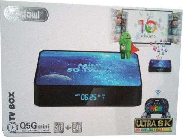 Tv Box Q5gmini Ultra 6k Hd 4g Ram + 64g Wi-fi Android 10 Smart Tv Box Tastiera Elettronica/Home Cinema TV e video/Dispositivi per lo Streaming/Client Streaming Trade Shop italia - Napoli, Commerciovirtuoso.it