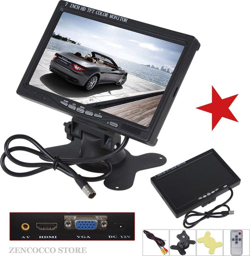 TV MONITOR Televisione LCD Digitale 7 TFT Videosorveglianza AV VGA 2 Canali HDMI Elettronica/Elettronica per veicoli/Elettronica per auto/Sistemi video/Videocamera da cruscotto Zencoccostore - Formia, Commerciovirtuoso.it