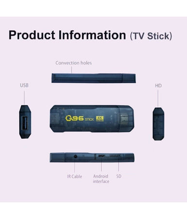 Tv Stick 4k Ultra Hd Con Telecomando Lettore Multimediale 16gb+256gb Androidtv