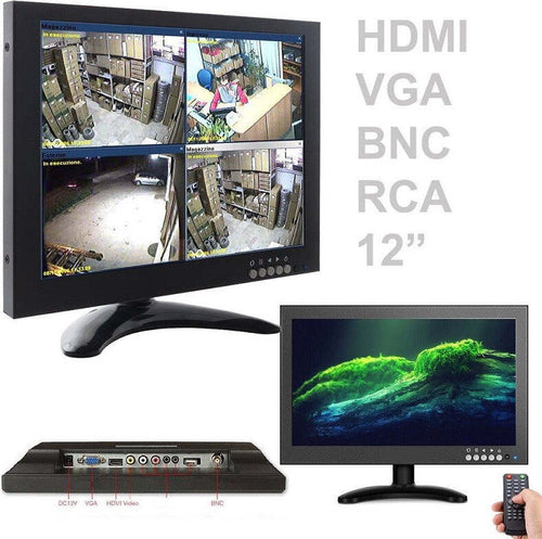 TV TELEVISORE MONITOR LCD 12'' POLLICI TFT VIDEOSORVEGLIANZA VGA BNC HDMI RCA  Trade Shop italia - Napoli, Commerciovirtuoso.it