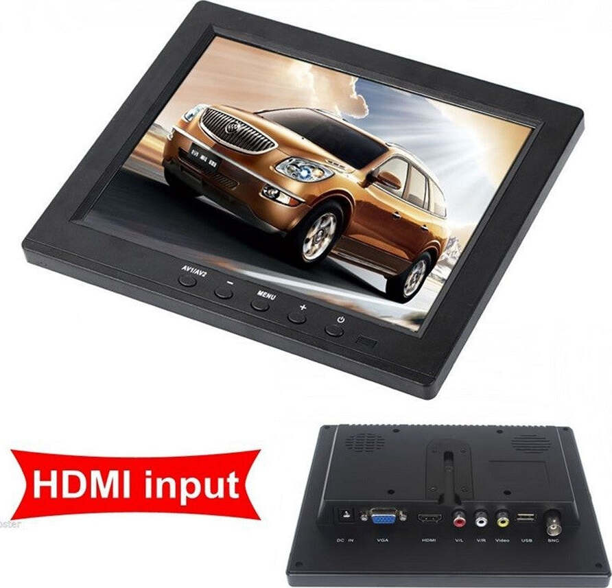 Monitor LCD TFT IDOR STORE 10.1 Pollici 1080P Con Altoparlante - Ingressi HDMI, VGA, BNC, USB, Telecomando - 3