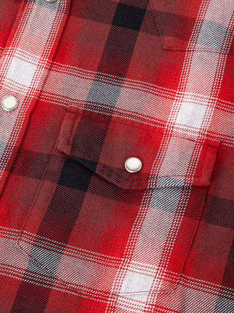 Tom Ford Camicia a Quadri in Misto Cotone - Rosso e Bianco da uomo