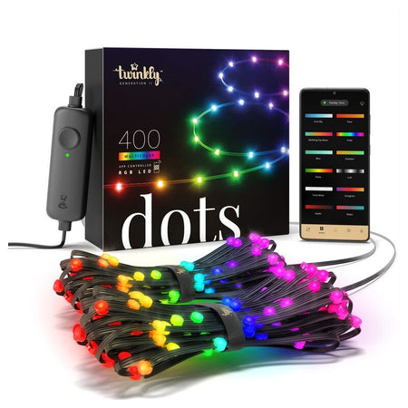 Catena luminosa Twinkly Dots a led RGB + Luce Calda decorazione natalizia