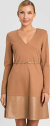 TWINSET-|-Abito-corto-con-effetto-pelle