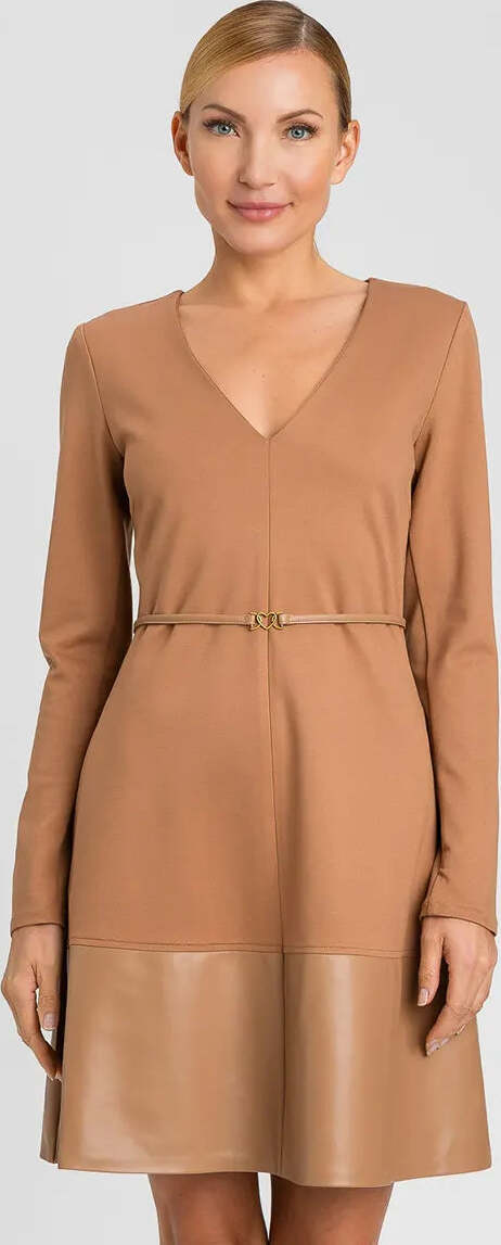 TWINSET-|-Abito-corto-con-effetto-pelle