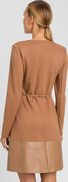 TWINSET-|-Abito-corto-con-effetto-pelle