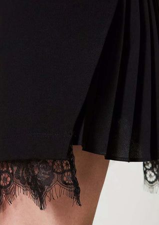 TWINSET-|-Abito-corto-con-pizzo