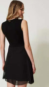 TWINSET-|-Abito-corto-con-trasparenze