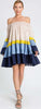 TWINSET-|-Abito-corto-in-mussola-color-block