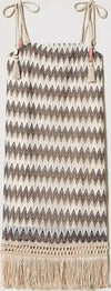 TWINSET-|-Abito-corto-jacquard-con-frange