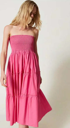 TWINSET-|-Abito-gonna-in-popeline